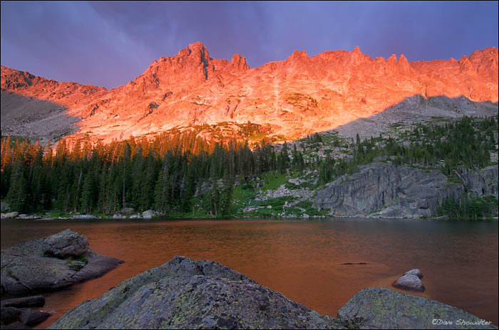 &nbsp;After an evening of groppel snow and thunder, a small clearing allows warm sunset light to bathe Mount Toll. The shores...